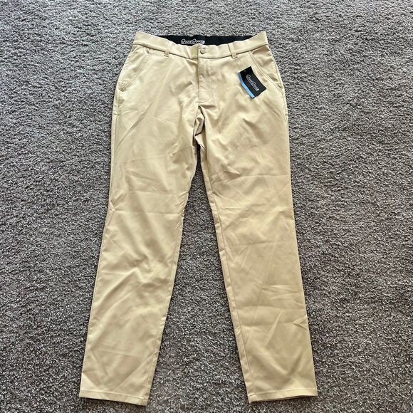 Good Good Other - NEW Good Good Swing Golf Pants Stretch Performance Tan Khaki Mens Sz 30/30